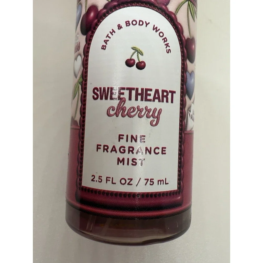 BATH & BODY WORKS SWEETHEART CHERRY FRAGRANCE‎ MIST SPRAY TRAVEL SIZE 2.5OZ 75ML